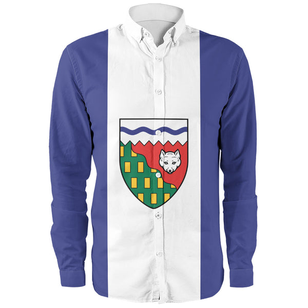Northwest Territories Long Sleeve Shirt Flag Minimalist Pride Style