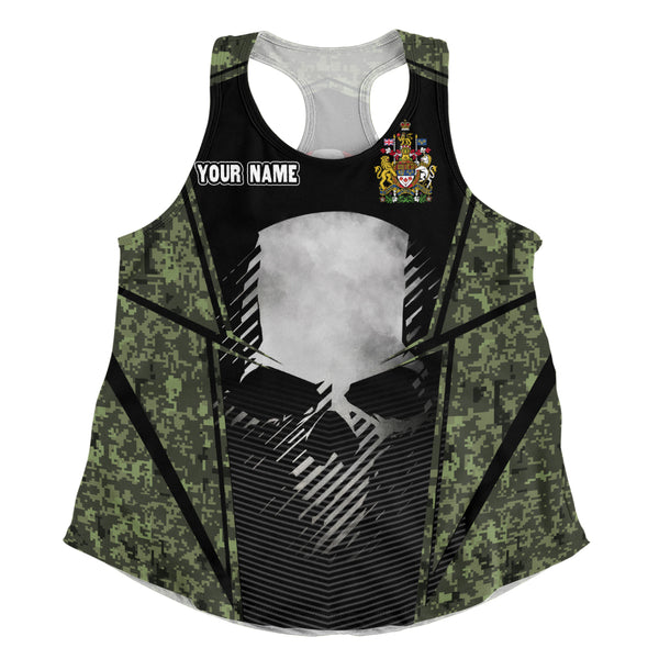 Canada Women Tank Canada Military Skull Honor Camo Edition