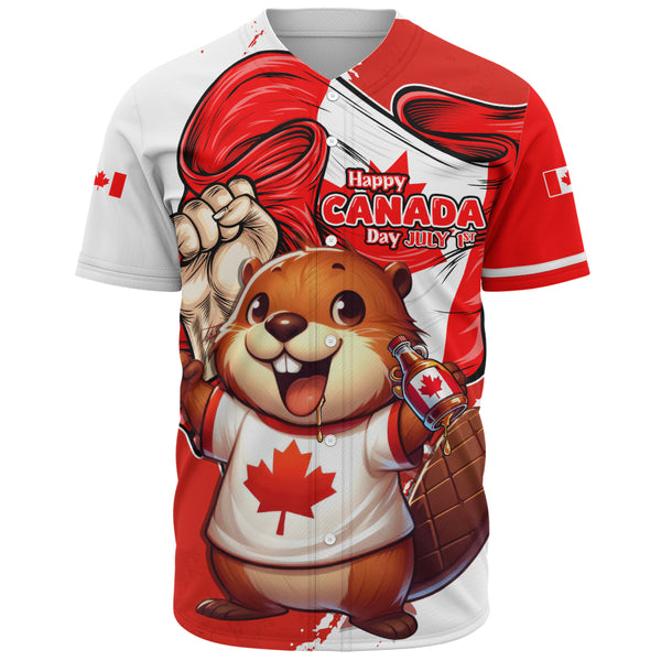 Canada Baseball Shirt True North Cheer Canada Day Beaver Edition