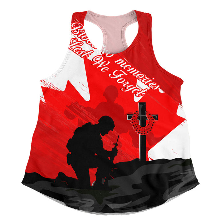 Canada Women Tank Silhouettes Of Sacrifice Remembrance Day Tribute