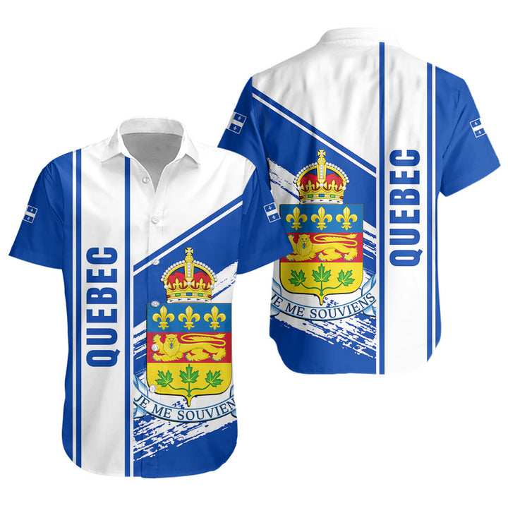 Quebec Short Sleeve Shirt Heritage Strength Crest