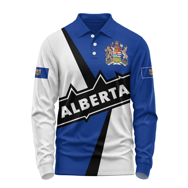 Alberta Long Sleeve Polo Shirt Loyal True North Provincial Style