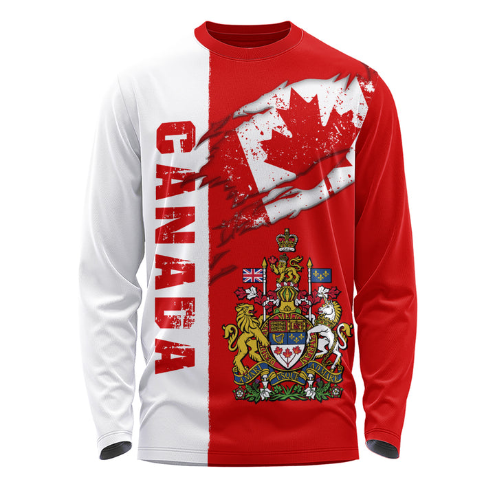 Canada Long Sleeve T-Shirt Clawed Flag True North Strong