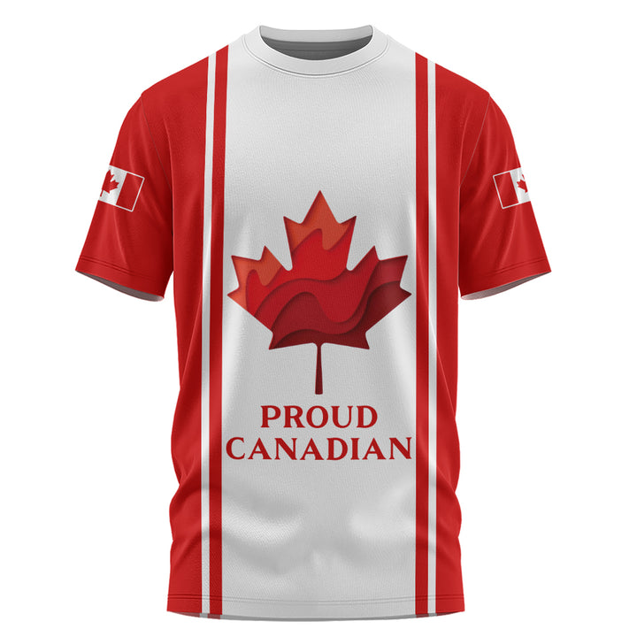 Canada T-Shirt Proud Canadian Vertical Maple Flag Edition