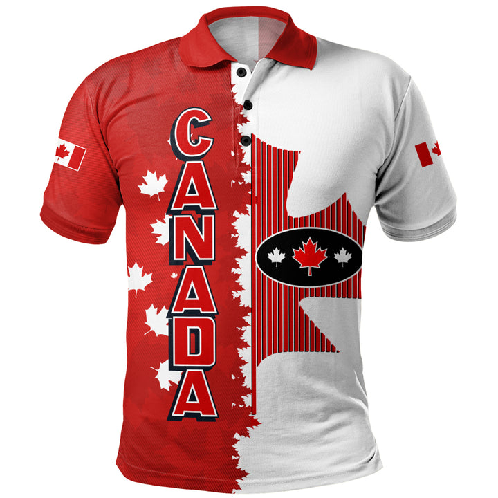 Canada Polo Shirt Bold Leaf Patriotic Canada Edition