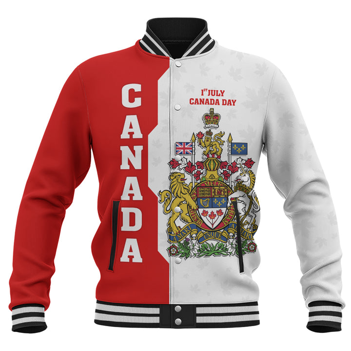 Canada Baseball Jacket Canada Day Heritage Coat Of Arms Edition