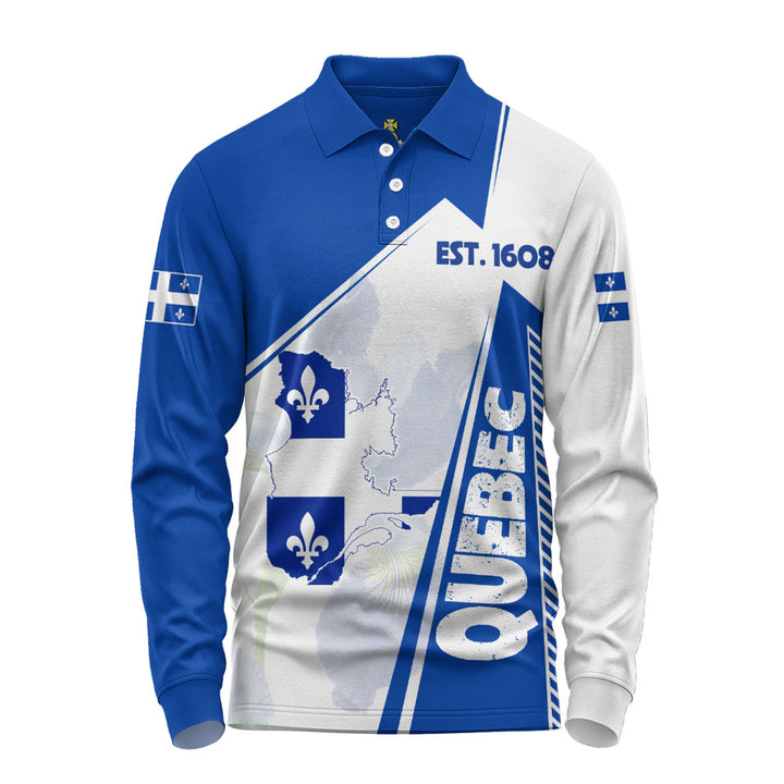 Quebec Long Sleeve Polo Shirt United Provinces & Territories
