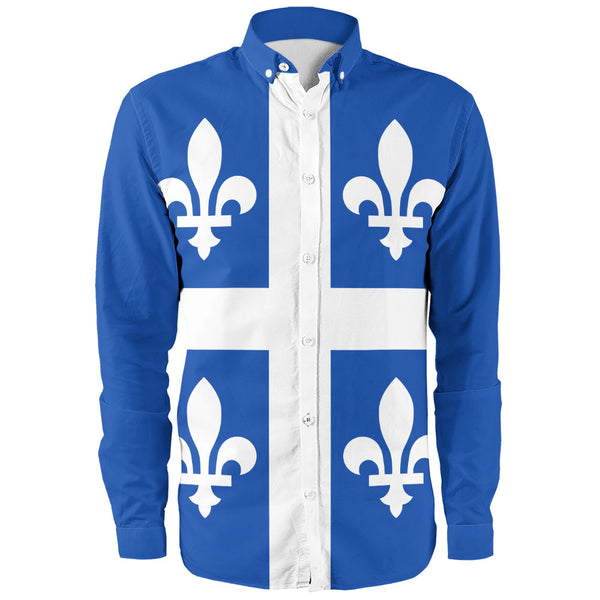 Quebec Long Sleeve Shirt Flag Minimalist Pride Style
