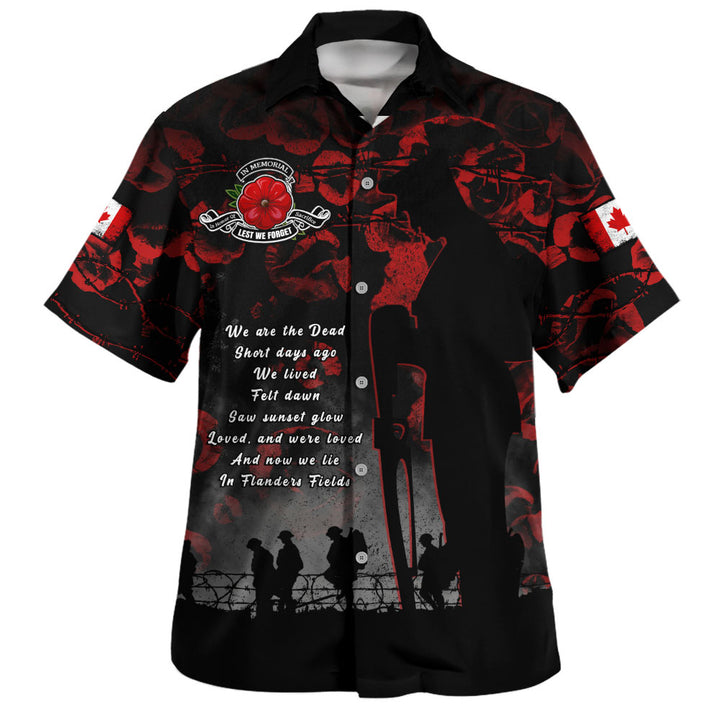 Canada Bowling Shirt In Flanders Fields Canada Remembrance Day Tribute