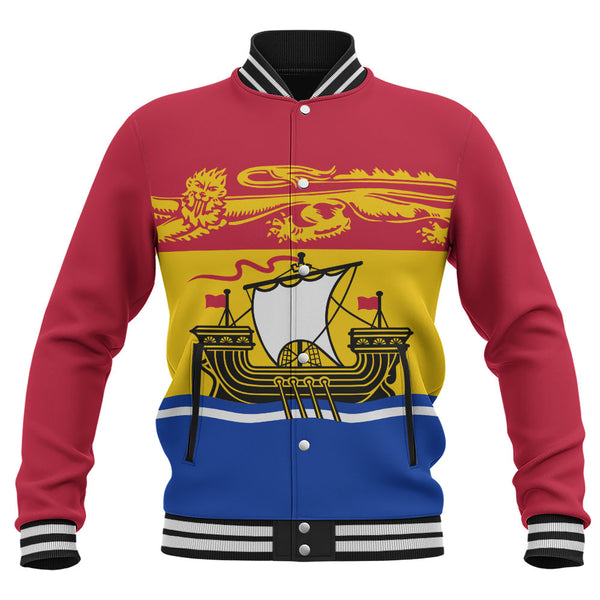New Brunswick Baseball Jacket Flag Minimalist Pride Style
