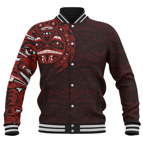 Canada Baseball Jacket Red Wisdom Haida Edition