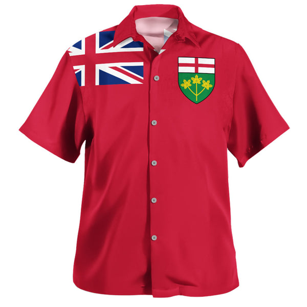 Ontario Bowling Shirt Flag Minimalist Pride Style