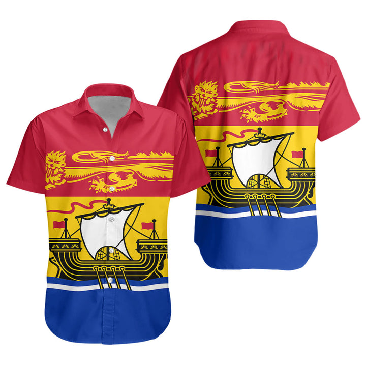 New Brunswick Short Sleeve Shirt Flag Minimalist Pride Style