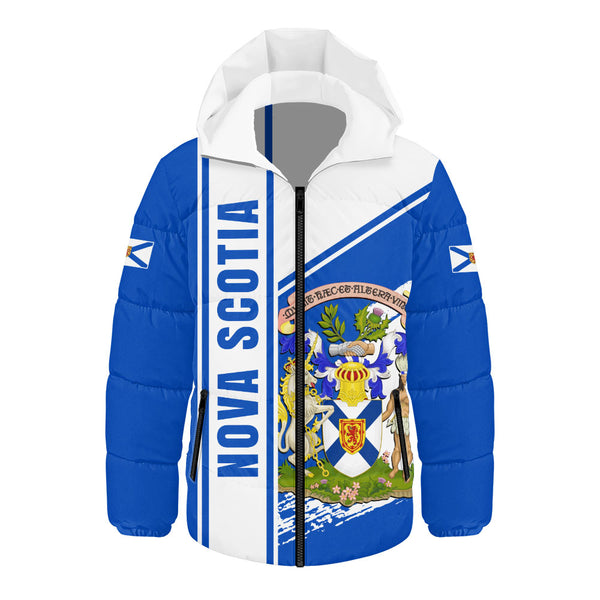 Nova Scotia Hooded Padded Jacket Heritage Strength Crest