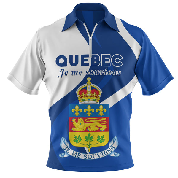 Quebec Zip Polo Shirt Crest Of Identity