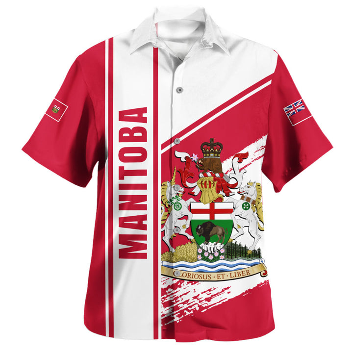 Manitoba Bowling Shirt Heritage Strength Crest