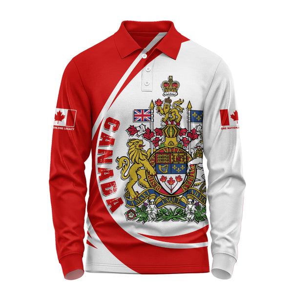 Canada Long Sleeve Polo Shirt Canada Regal Heritage