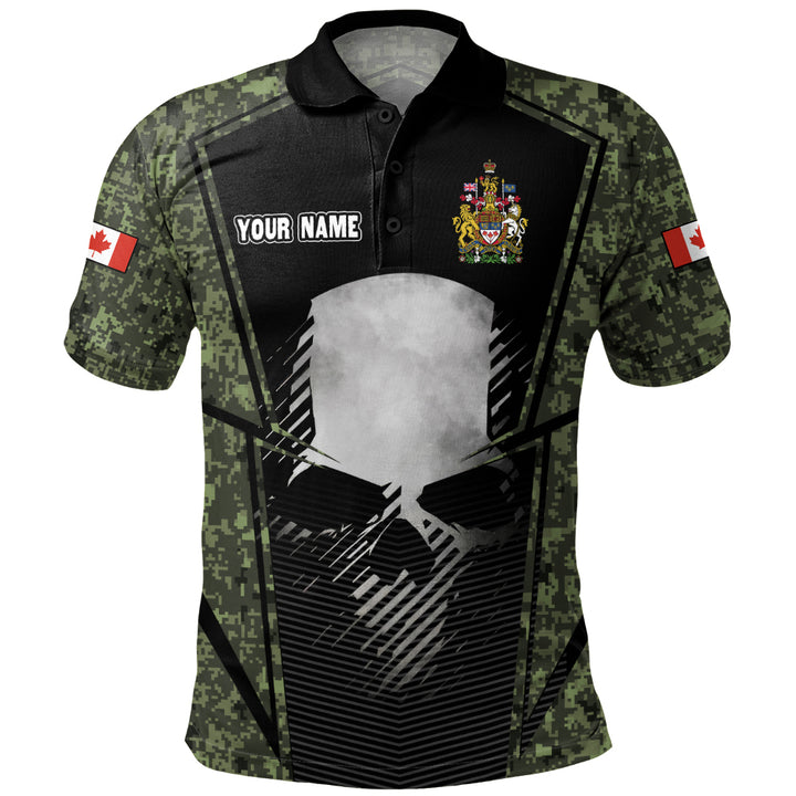 Canada Polo Shirt Canada Military Skull Honor Camo Edition