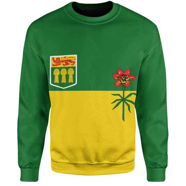 Saskatchewan Sweatshirt Flag Minimalist Pride Style