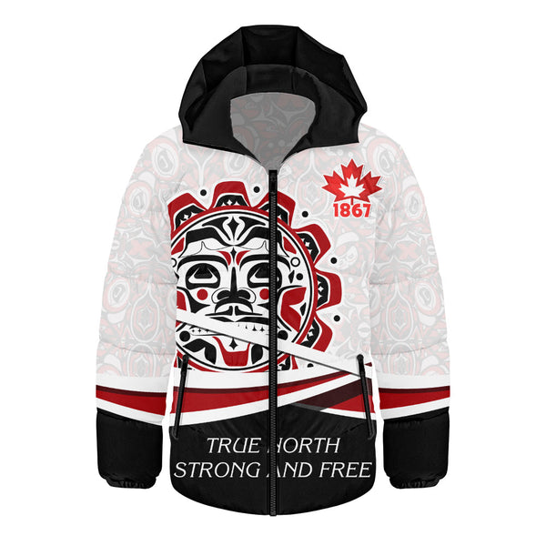 Canada Hooded Padded Jacket Canada Sun Spirit 1867 True North Heritage