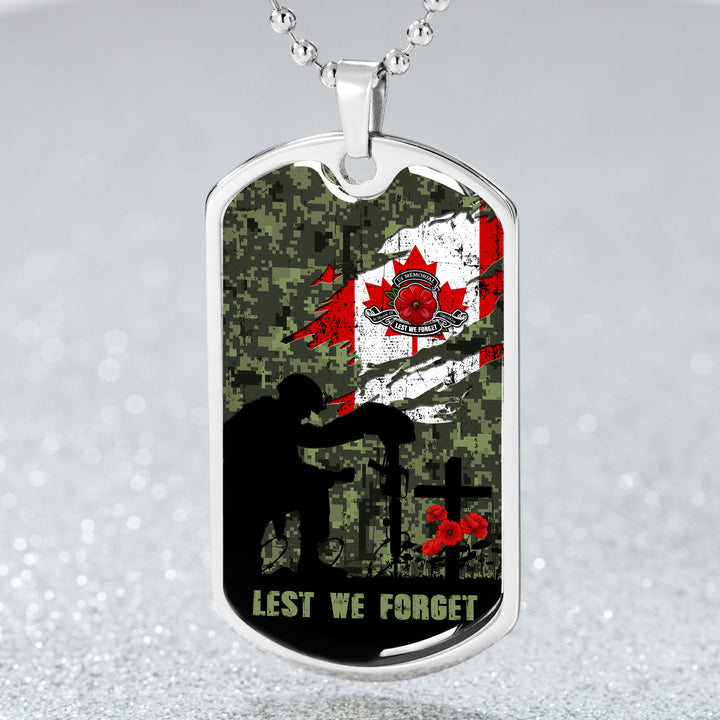 Canada Dog Tag Remembrance Day Fallen Soldiers Memorial