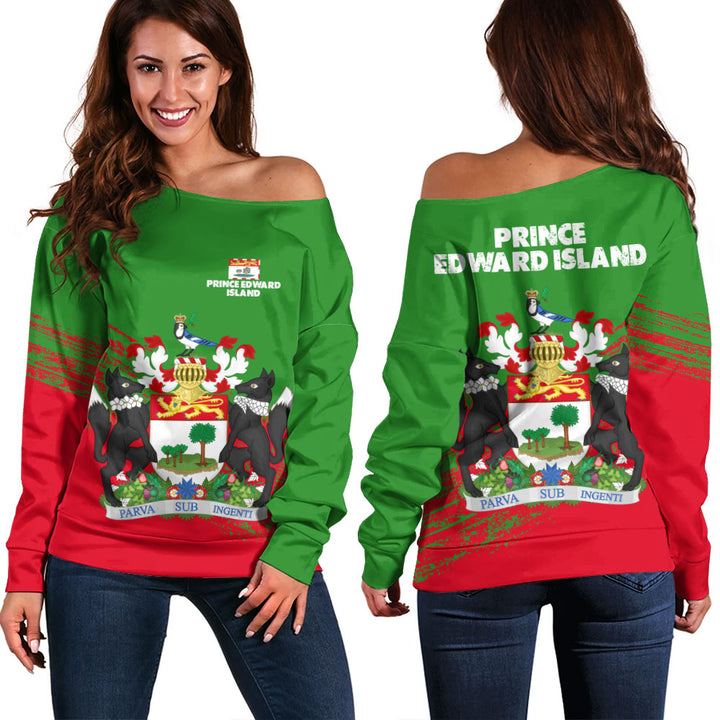 Prince Edward Island Off Shoulder Sweatshirt Pride Of The Provinces