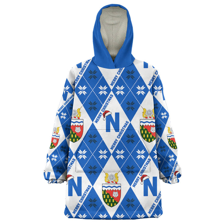 Northwest Territories Snug Hoodie Christmas Argyle Pattern With Royal Crest