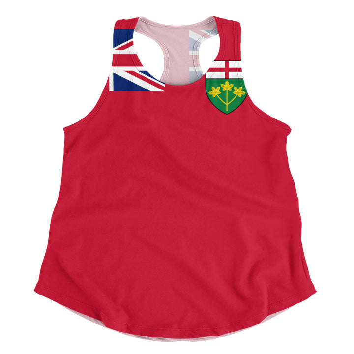 Ontario Women Tank Flag Minimalist Pride Style