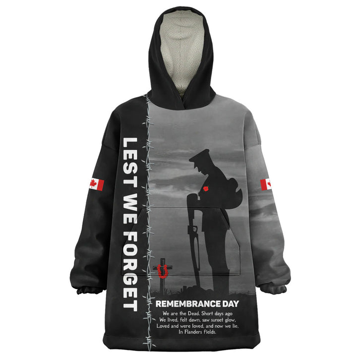 Canada Snug Hoodie Remembrance Day We Shall Not Forget We Will Remember Them