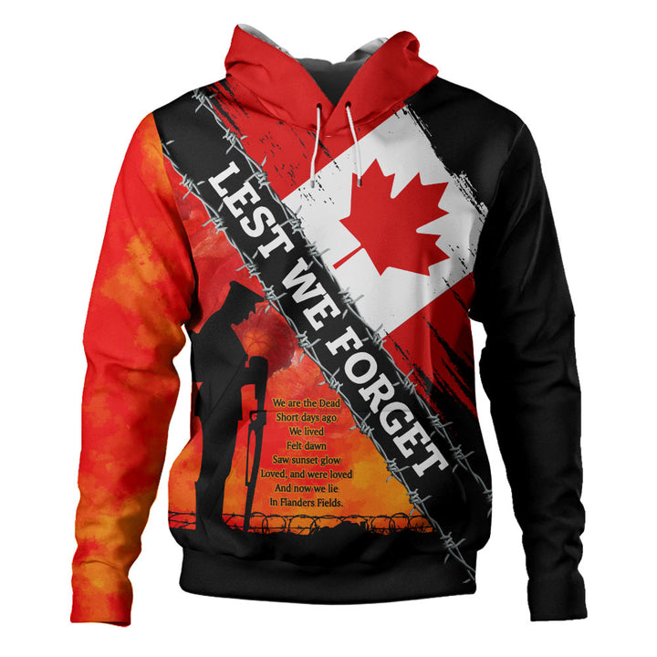 Canada Hoodie Lest We Forget Canada Remembrance Day Poppy Pride