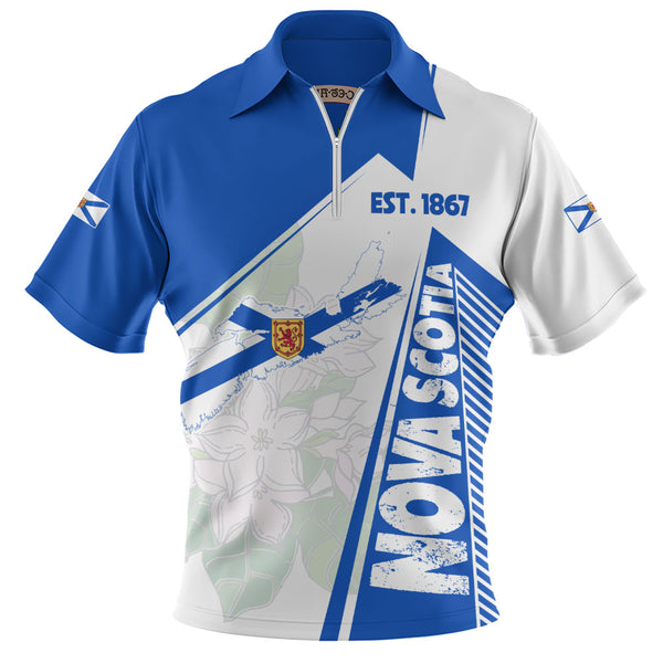 Nova Scotia Zip Polo Shirt United Provinces & Territories