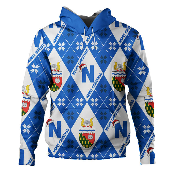 Northwest Territories Hoodie Christmas Argyle Pattern With Royal Crest
