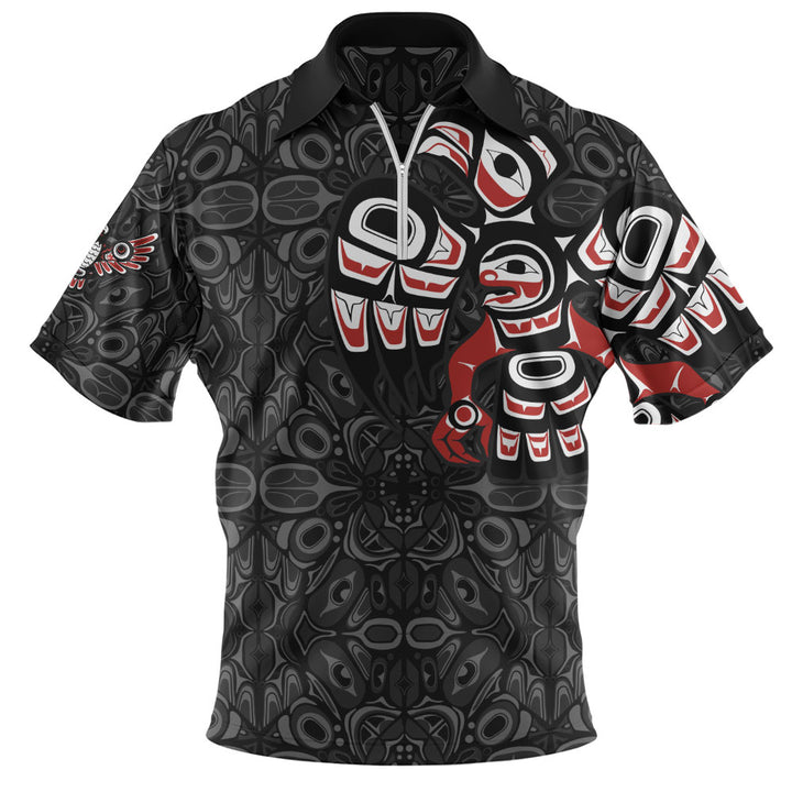 Canada Zip Polo Shirt Echoes Of The Raven Claw