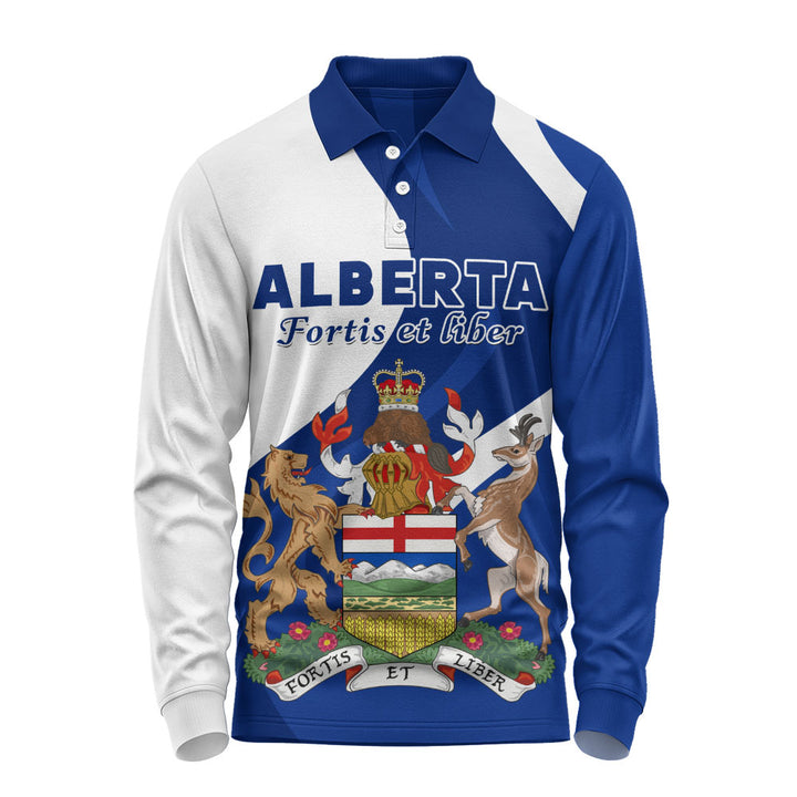 Alberta Long Sleeve Polo Shirt Crest Of Identity