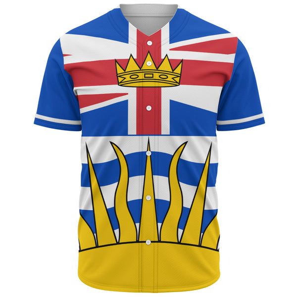 British Columbia Baseball Shirt Flag Minimalist Pride Style