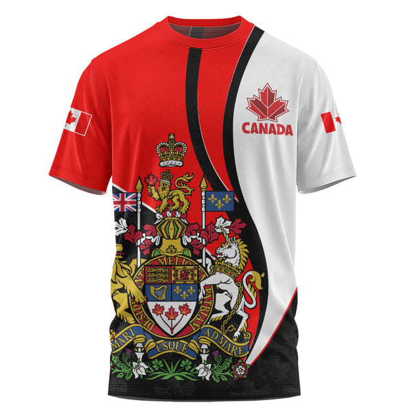 Canada T-Shirt Maple Crown Crest With National Pride