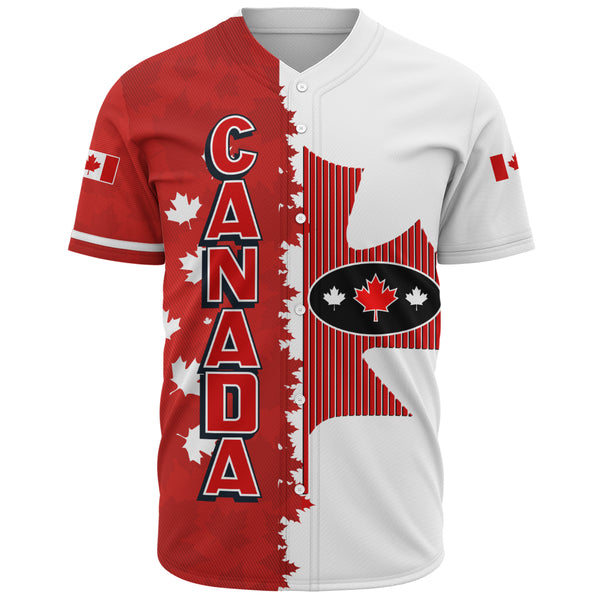 Canada Baseball Shirt Bold Leaf Patriotic Canada Edition