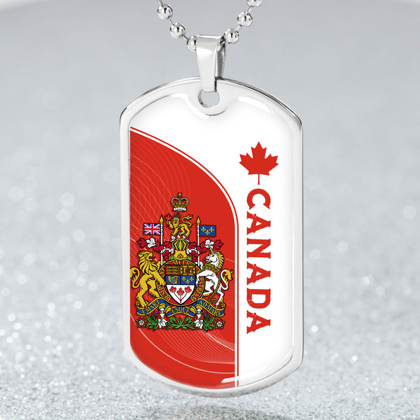 Canada Dog Tag Canadian Royal Emblem