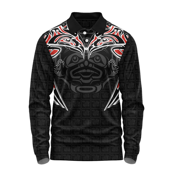 Canada Long Sleeve Polo Shirt Eyes Of The North