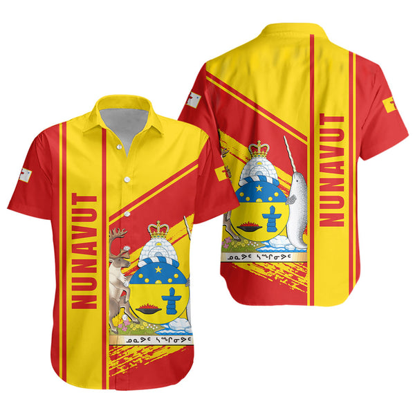 Nunavut Short Sleeve Shirt Heritage Strength Crest
