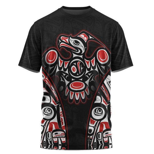 Canada T-Shirt Thunderbird Totem Legacy Black And Red Power