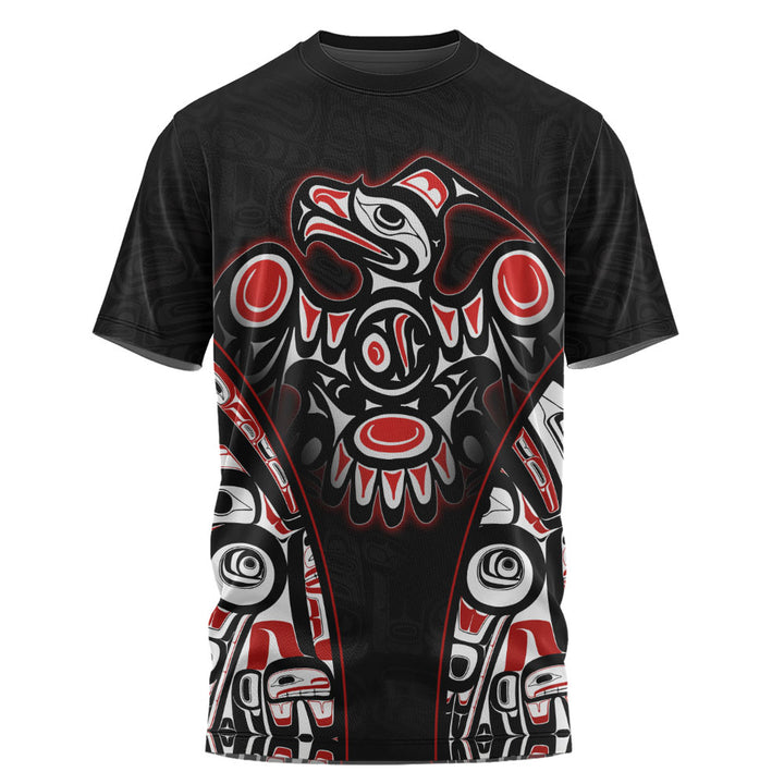 Canada T-Shirt Thunderbird Totem Legacy Black And Red Power