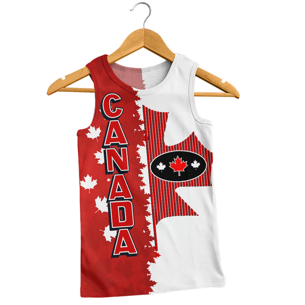 Canada Tank Top Bold Leaf Patriotic Canada Edition