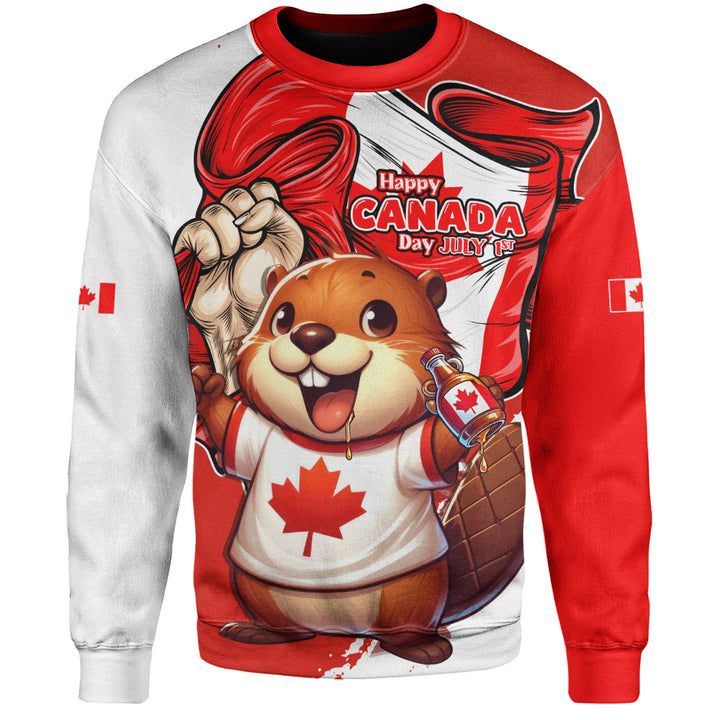 Canada Sweatshirt True North Cheer Canada Day Beaver Edition