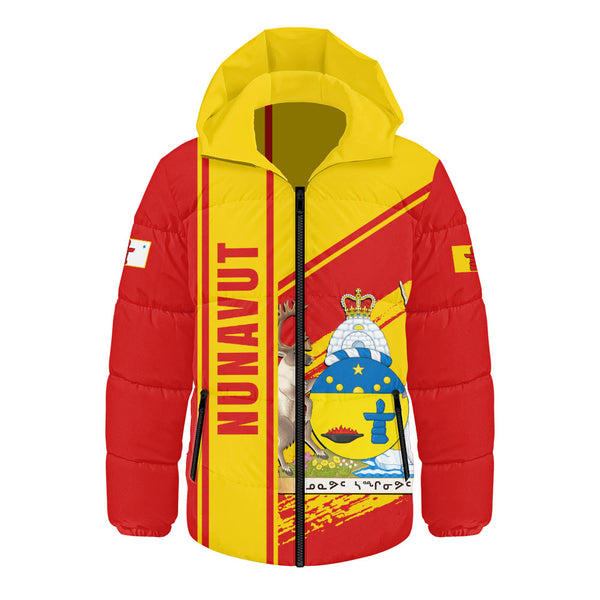 Nunavut Hooded Padded Jacket Heritage Strength Crest