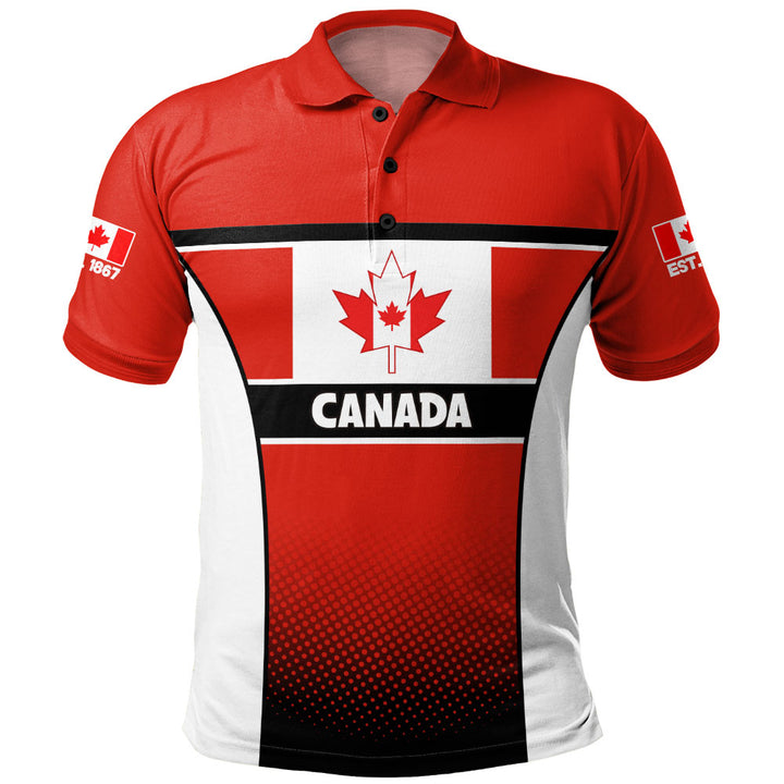 Canada Polo Shirt Canadian Flag Heritage