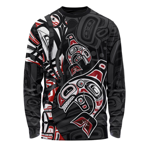 Canada Long Sleeve T-Shirt Orca Spirit Of The Northwest