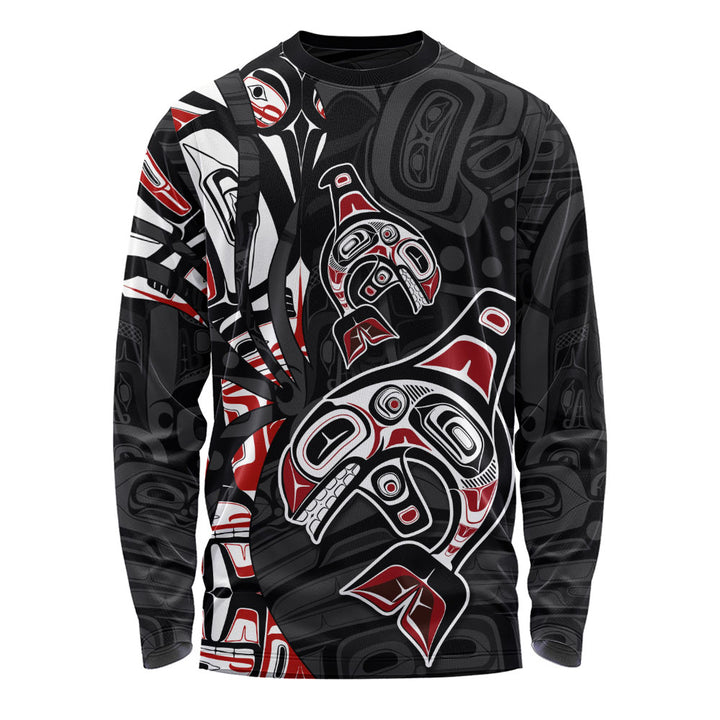 Canada Long Sleeve T-Shirt Orca Spirit Of The Northwest