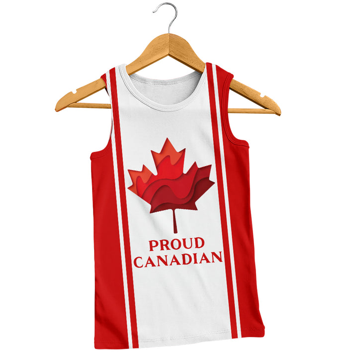 Canada Tank Top Proud Canadian Vertical Maple Flag Edition