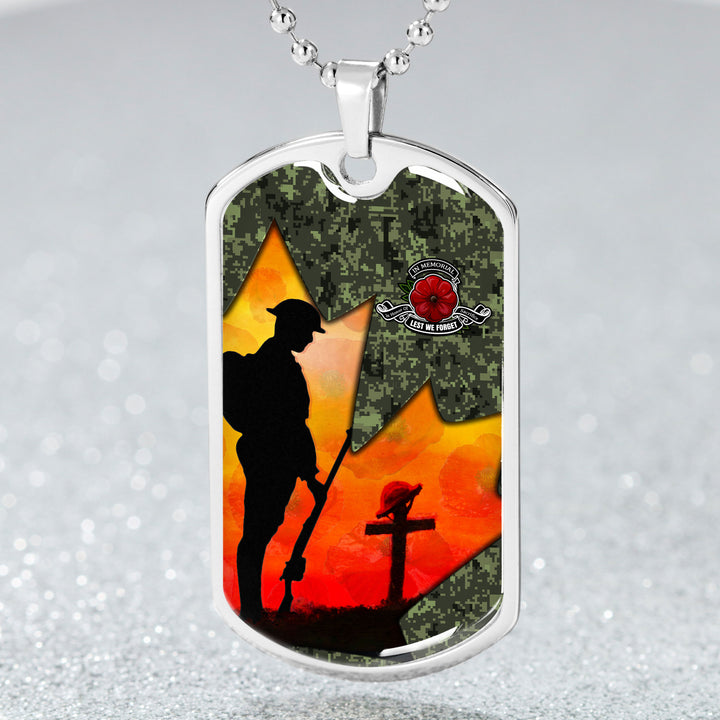 Canada Dog Tag Remembrance Day Honoring The Brave